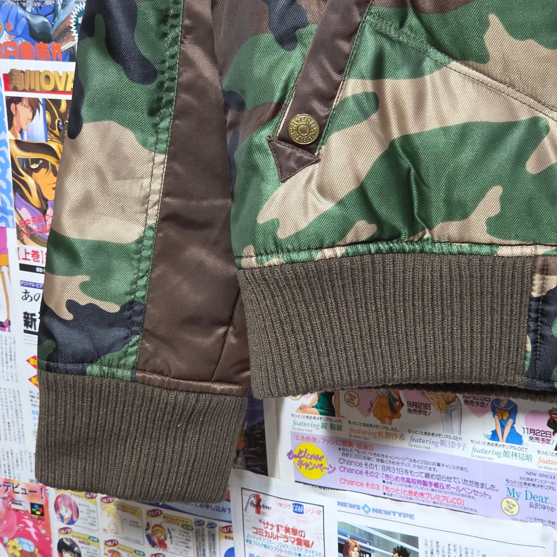 빈티지 카모 밀리터리 퍼 후드 패딩 점퍼 상품이미지5