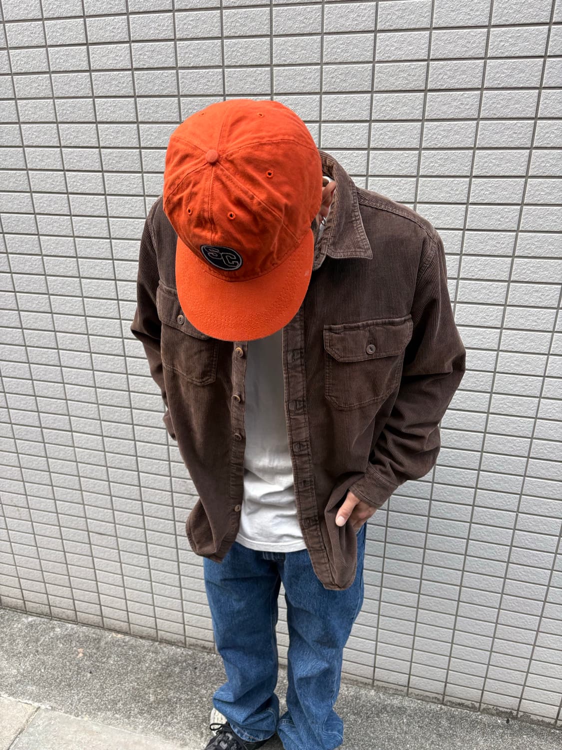 빈티지 볼캡 오렌지 컬러 상품이미지3