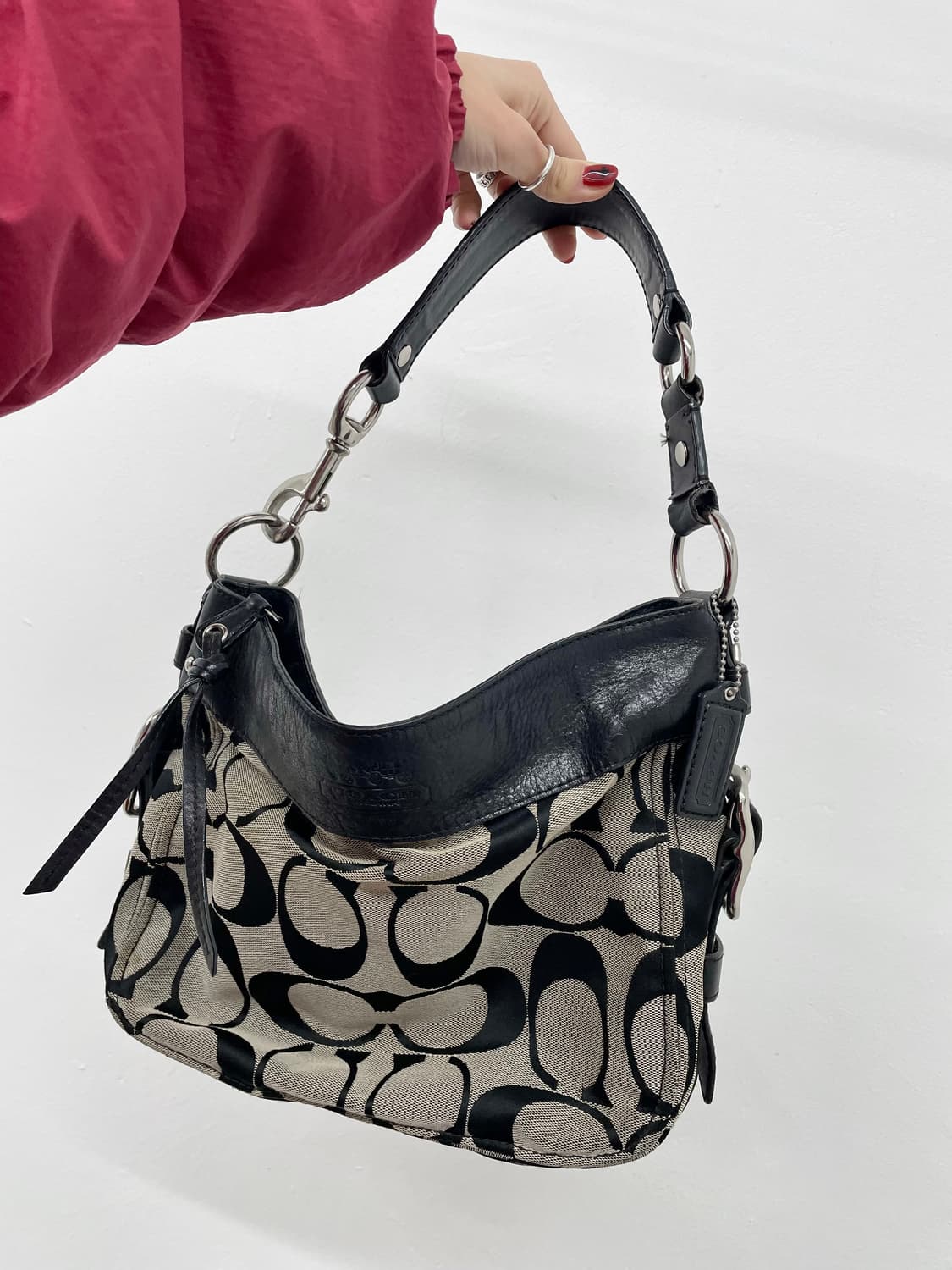 코치 블랙 자카드 숄더백 상품이미지10