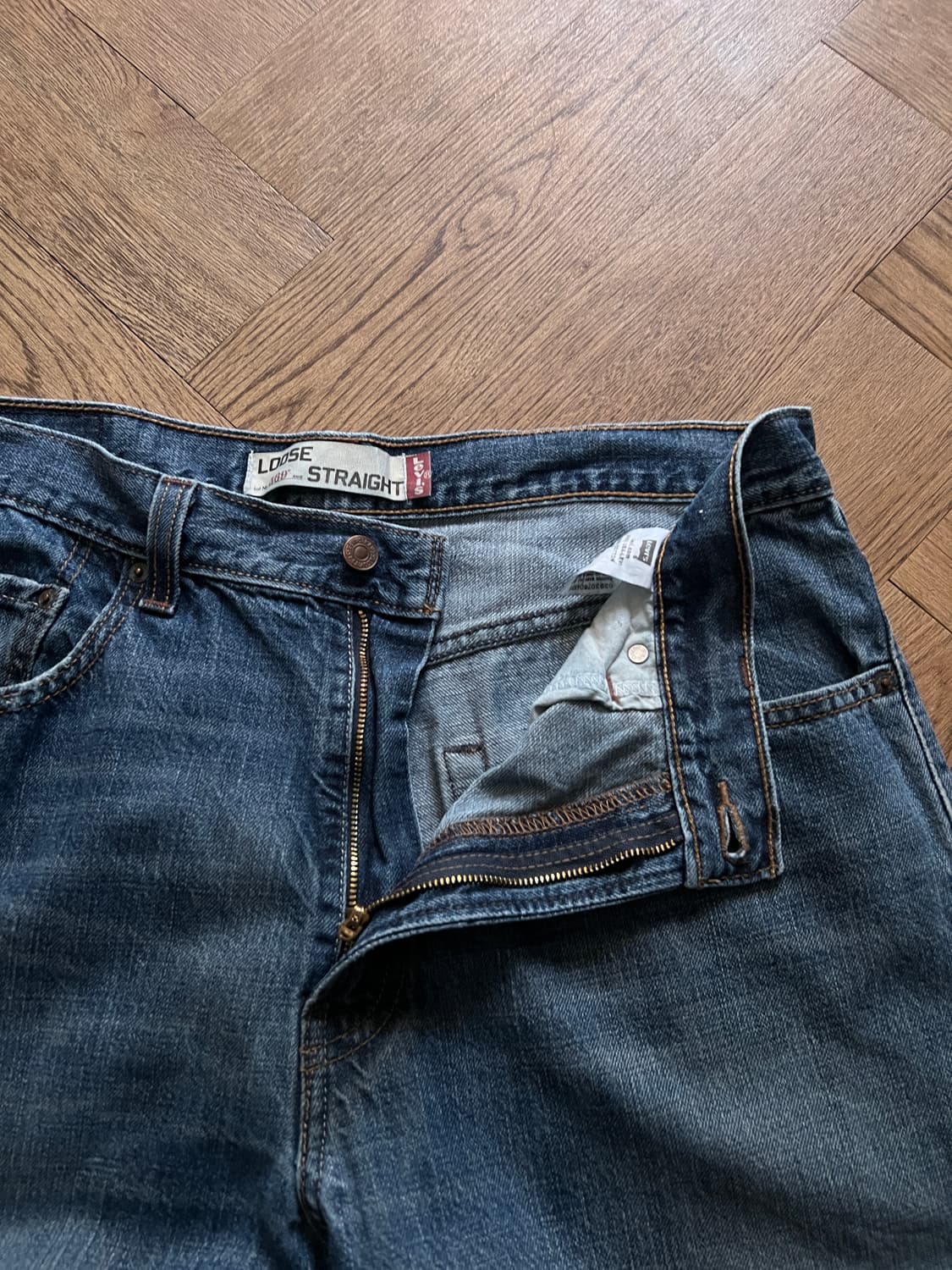 [33]00's 리바이스 USA 569 빈티지 워싱 와이드핏 데님 팬츠 상품이미지4