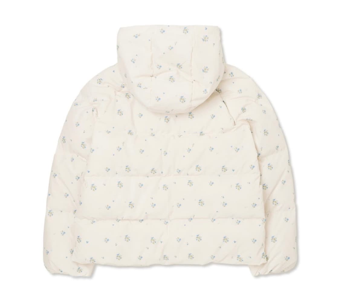 라츠유 플러피 플로럴 푸퍼 자켓 아이보리 새상품 택 있음 상품이미지2