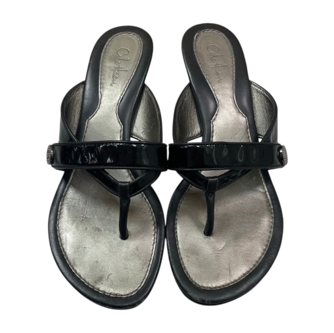 콜한 Colehaan 블랙 페이턴트 레더 키튼힐 쪼리 샌들 7B(240) 상품이미지3