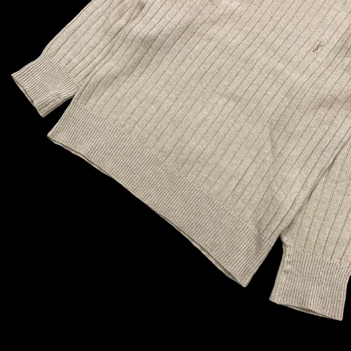 입생로랑 ysl 90s 베이지 골지 울 니트 상품이미지5