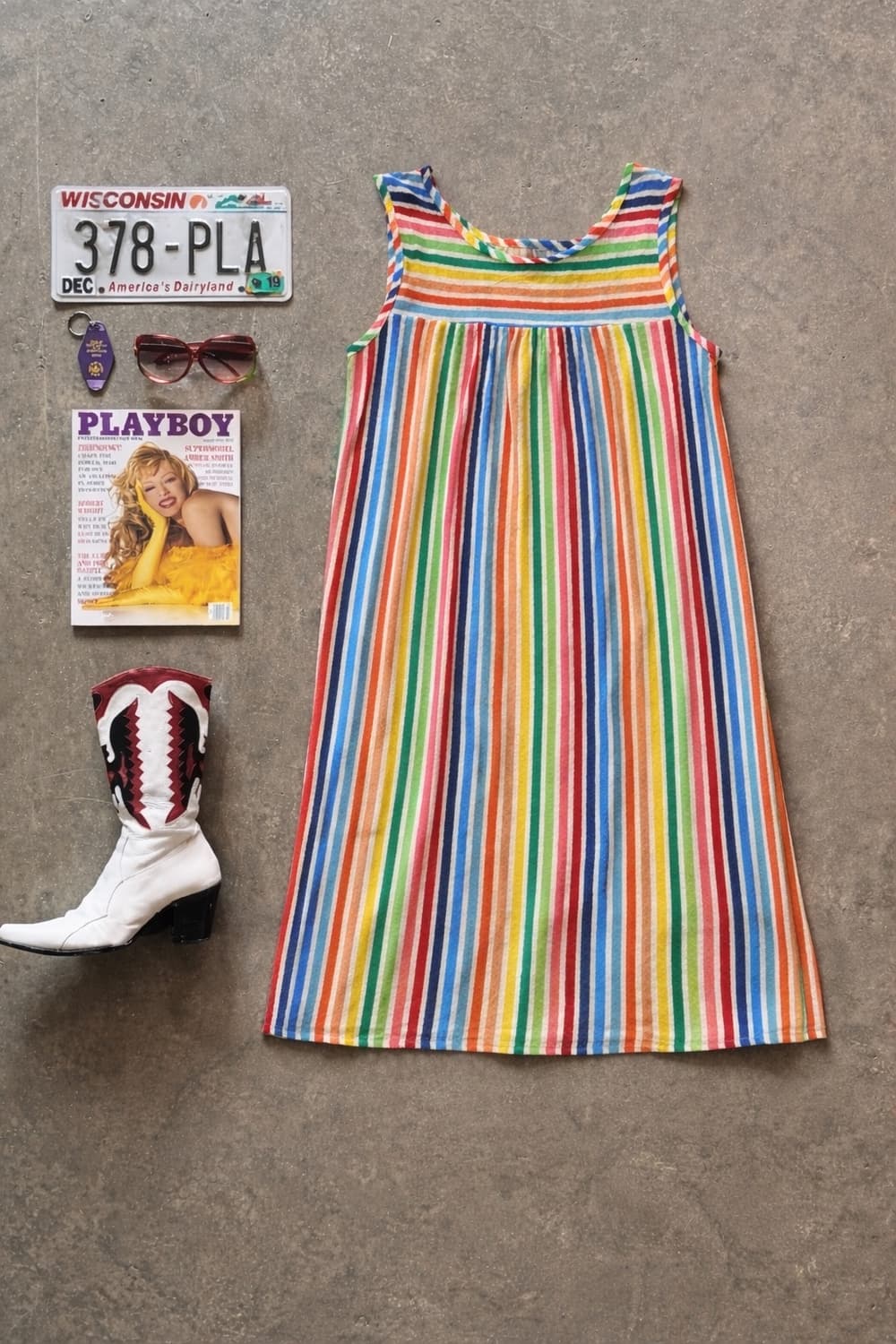 70‘s U.S. made terry resort dress 상품이미지2