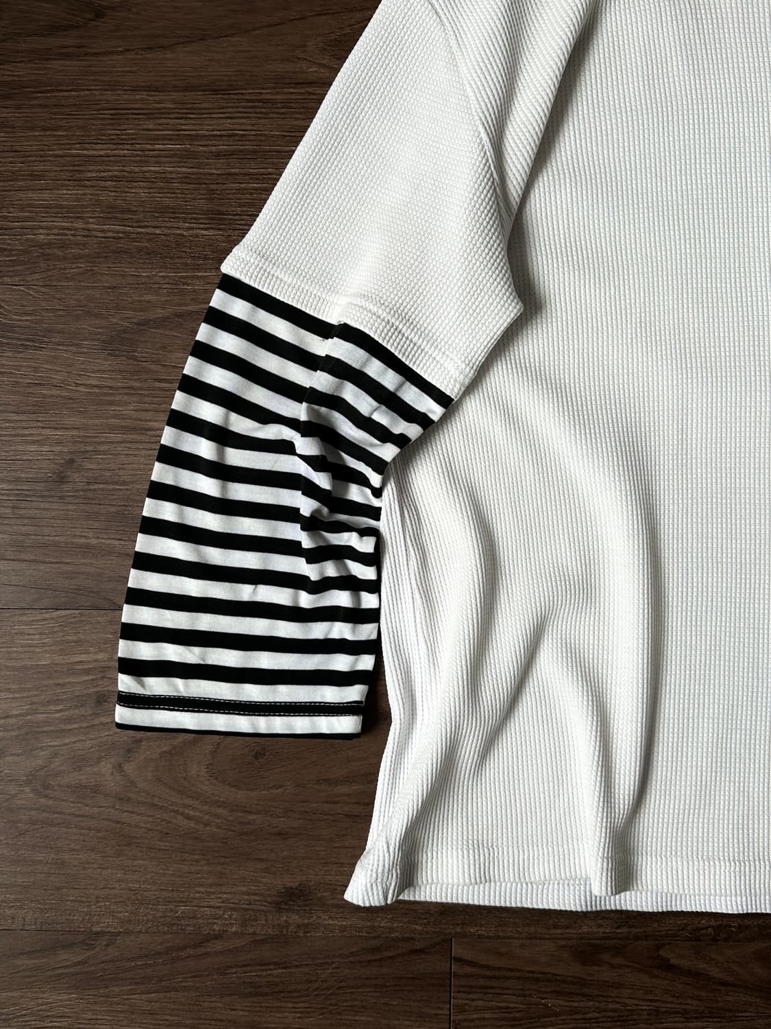 Roddole 와플 스트라이프 롱 슬리브 상품이미지10