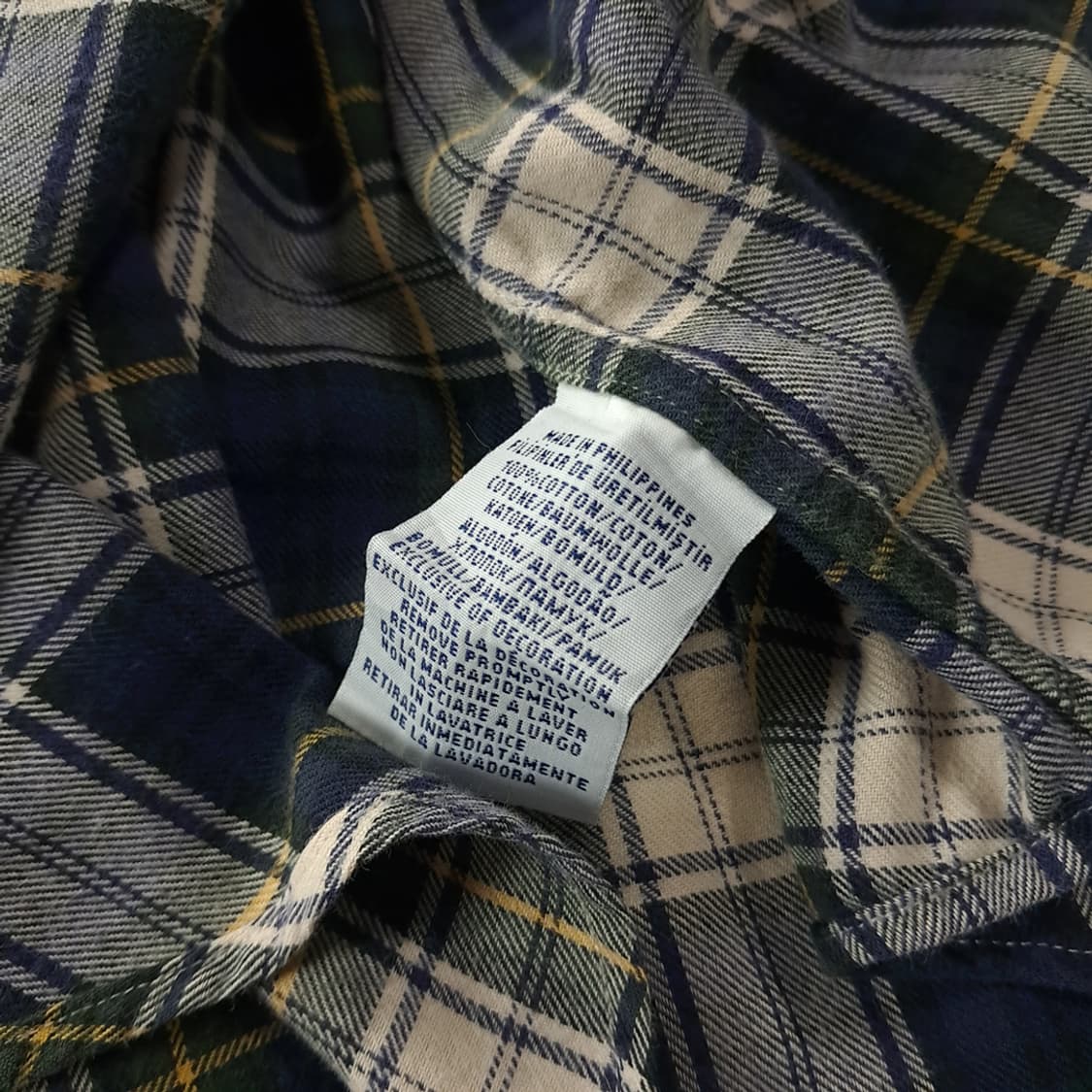 CK407 2XL 폴로 90s 클래식 타탄체크 네이비 셔츠 남방 상품이미지5