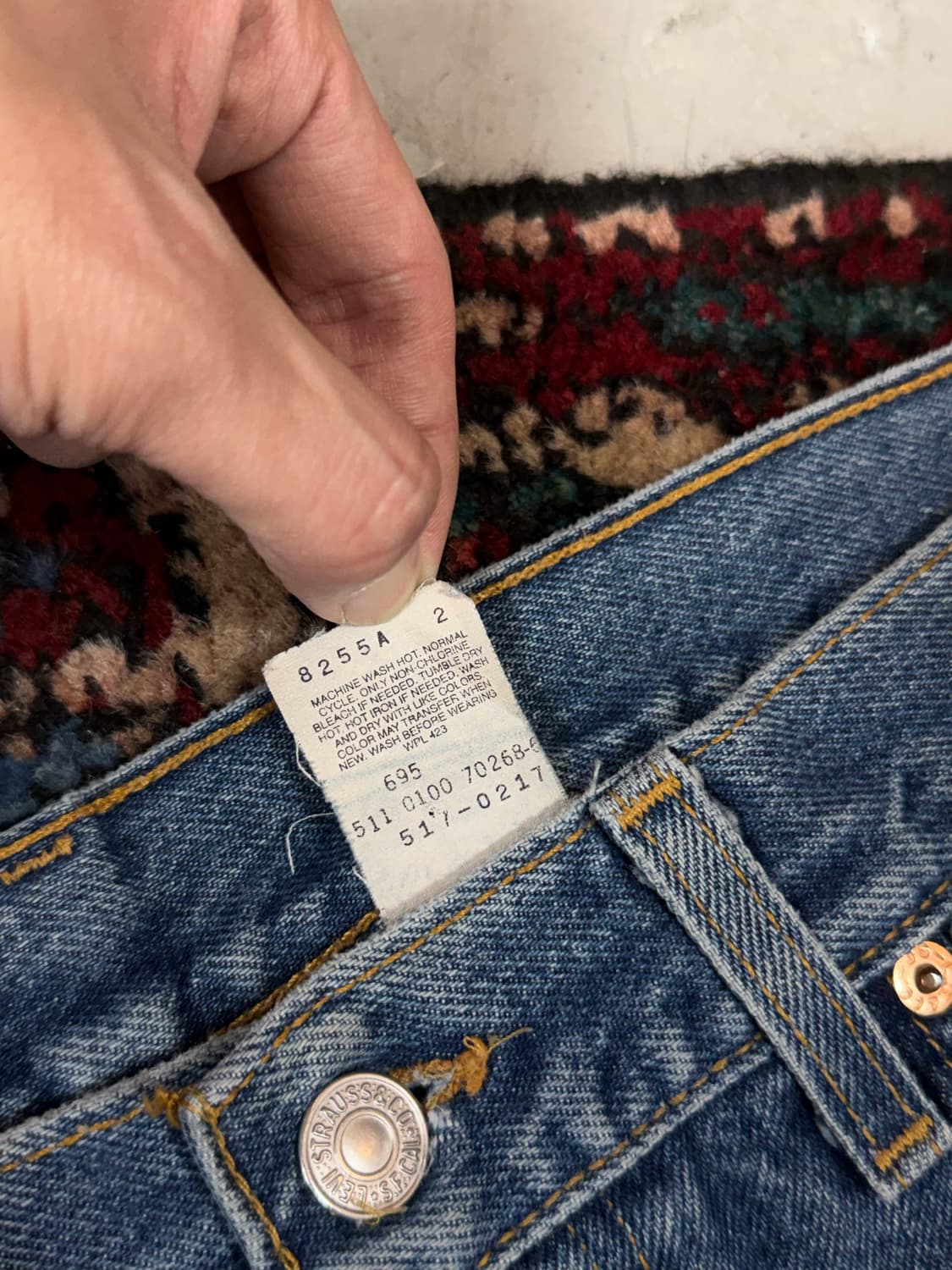 90's USA 빈티지 리바이스 517 부츠컷 플레어진 상품이미지10