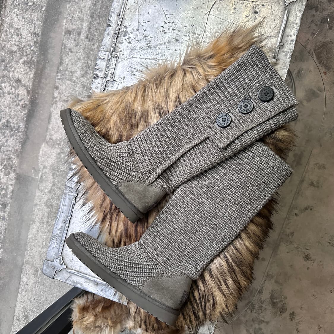 00s 그레이 니트 어그 카디 부츠 상품이미지3