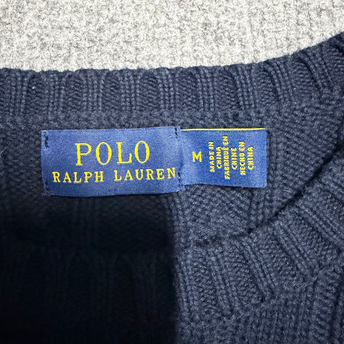 폴로 랄프로렌 네이비 반팔 니트 M 상품이미지3