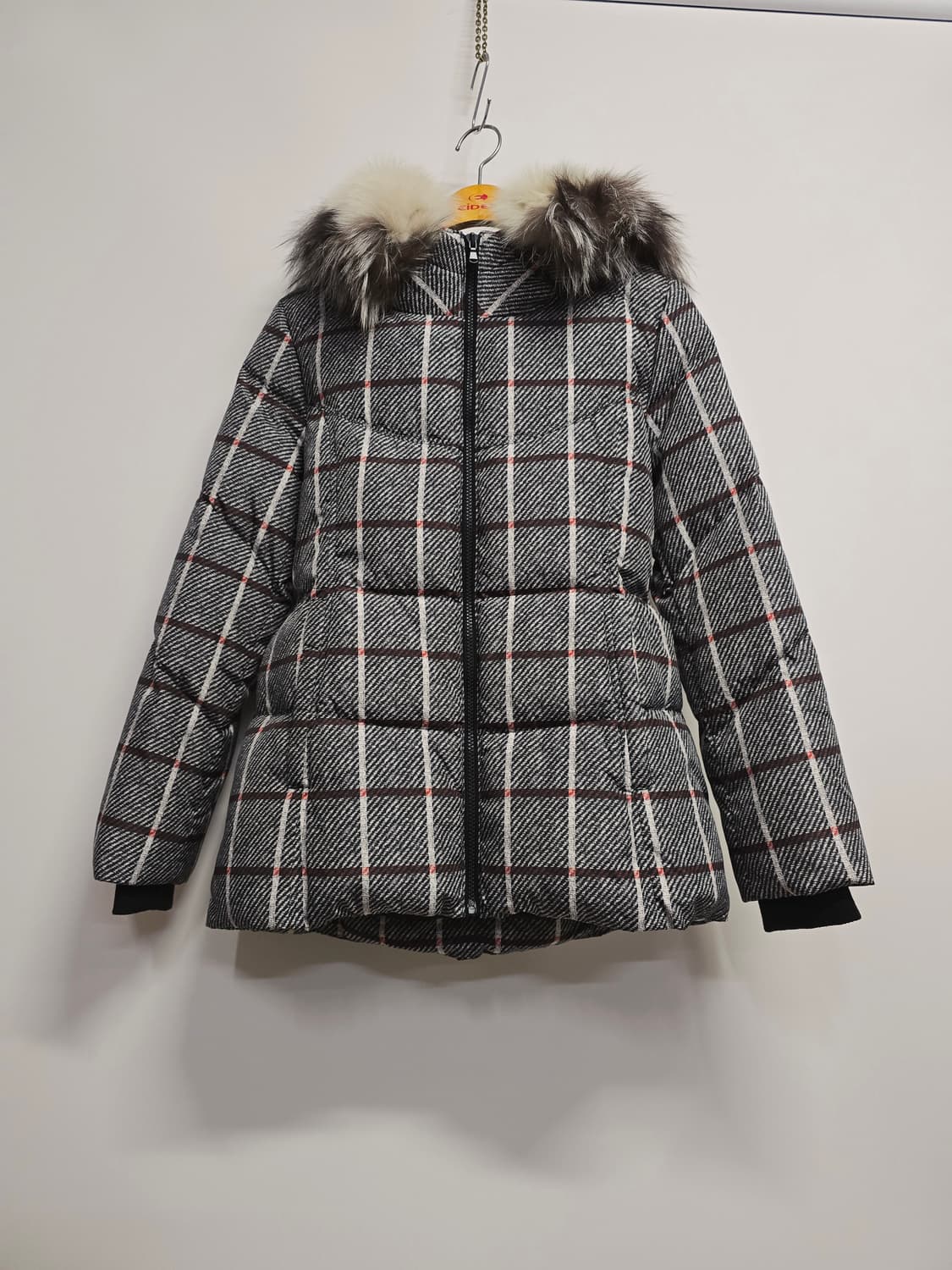 조이너스 체크 폭스퍼후드 다운패딩 점퍼66 상품이미지1
