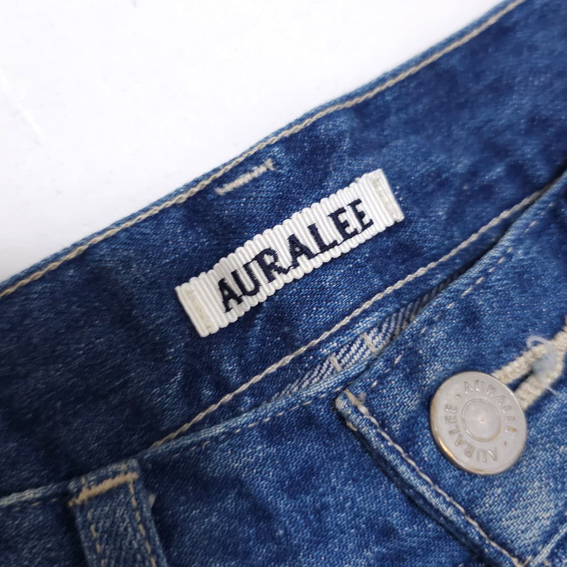 오라리 셀비지 데님 와이드 팬츠 상품이미지4