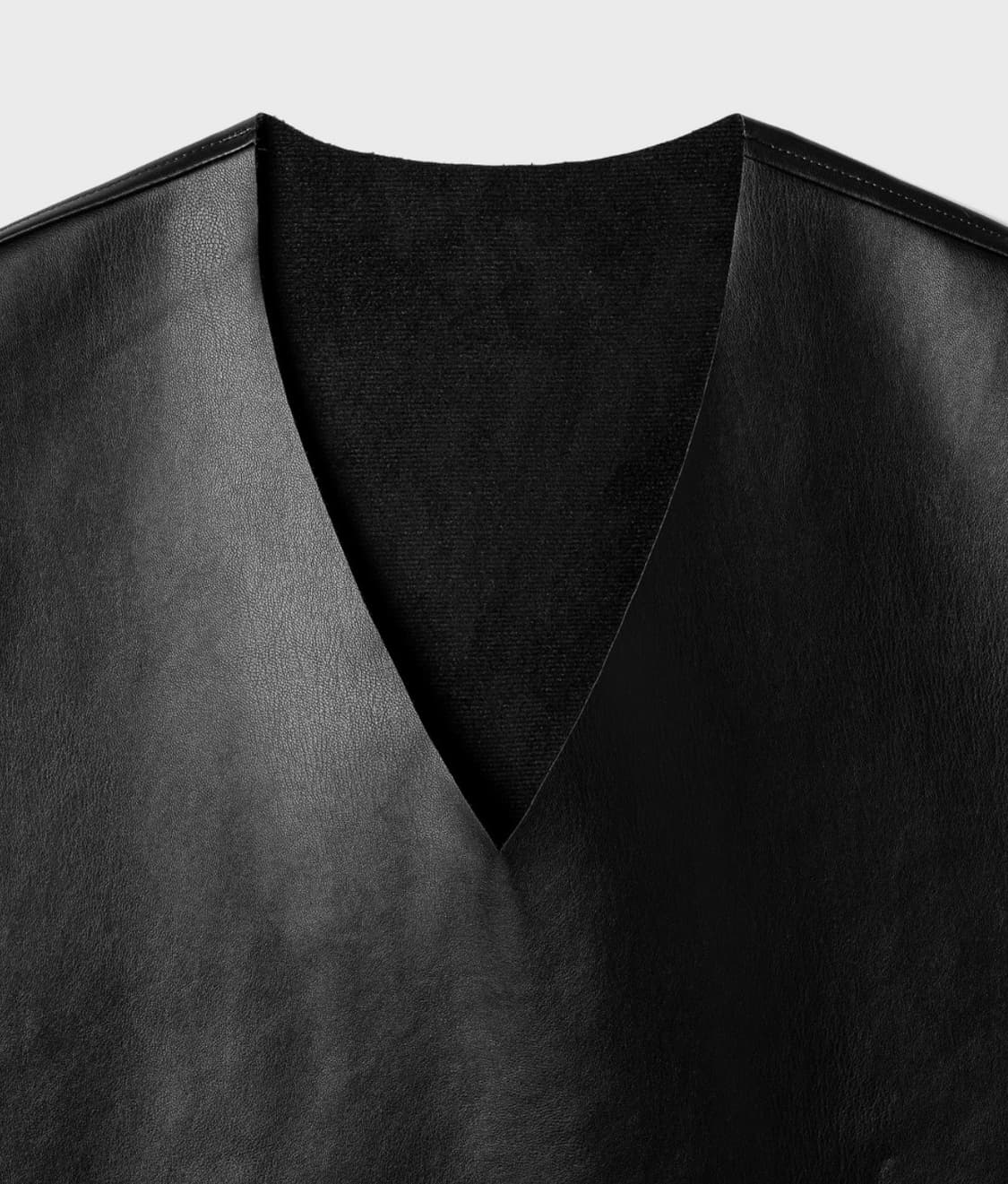 (2) 소프트하이픈 포우 레더 베스트 블랙 상품이미지6