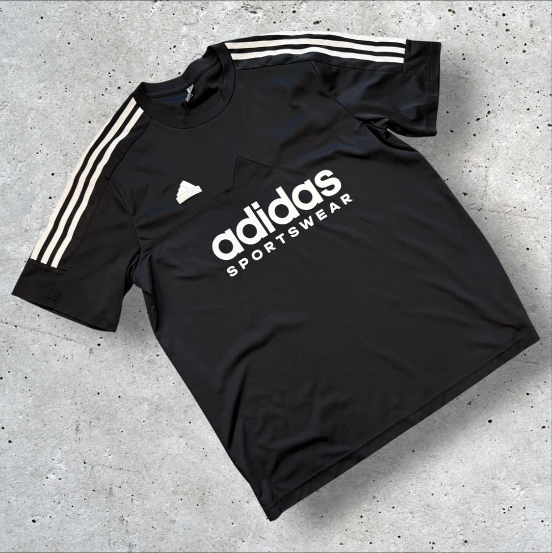 [2XL] 아디다스 티노 블랙 삼선 반팔 티셔츠 D470 상품이미지1