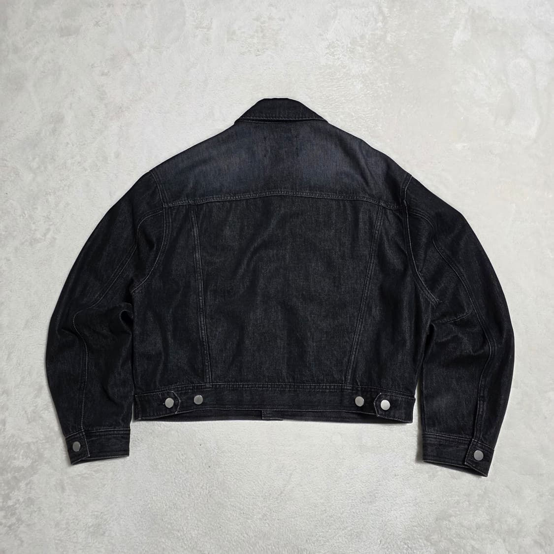 (XL)플랙 블랙 워시드 데님 자켓 상품이미지3