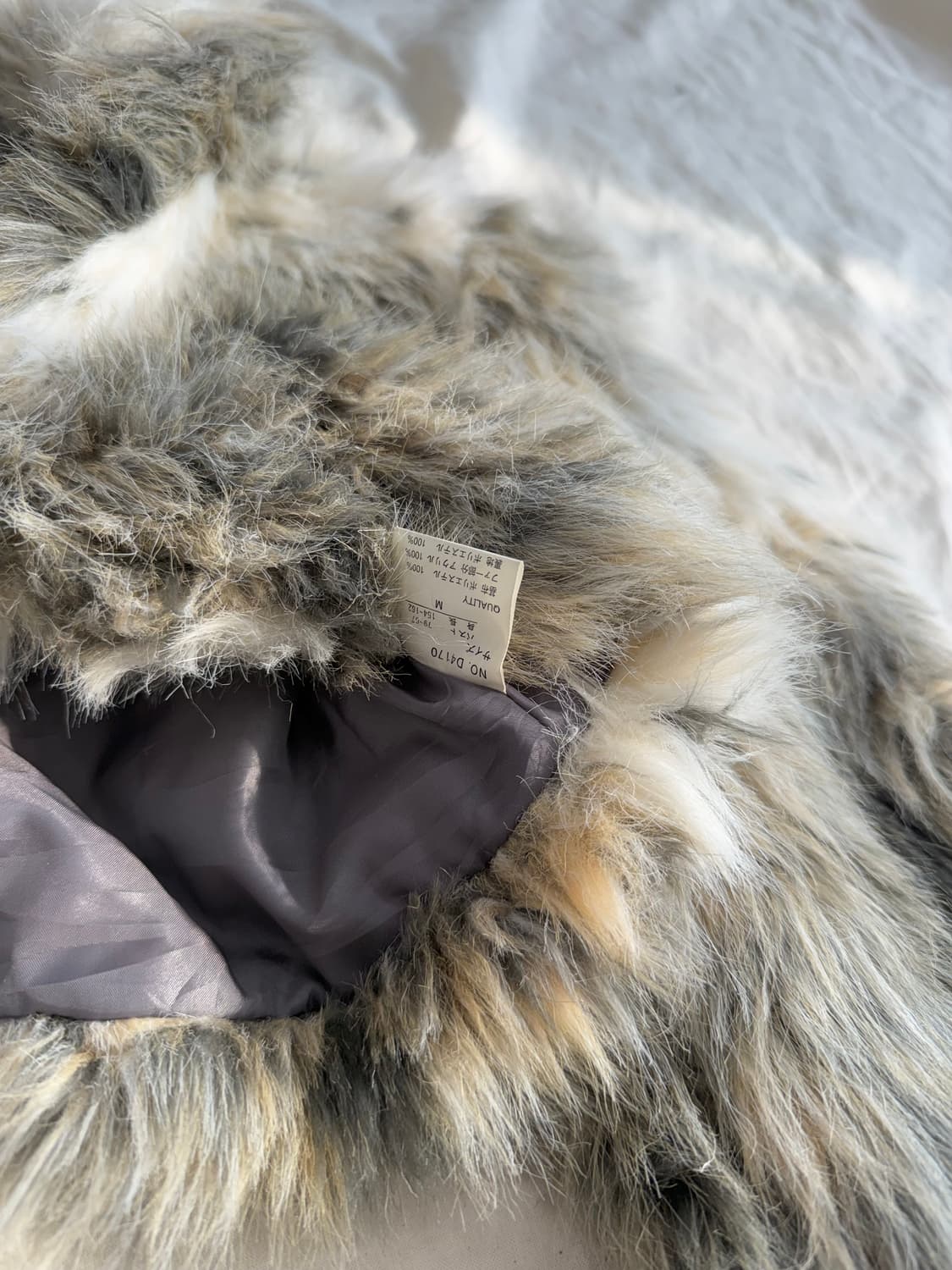 Y2k 호피 애니멀패턴 갸루 믹스 크롭 퍼 자켓  상품이미지7