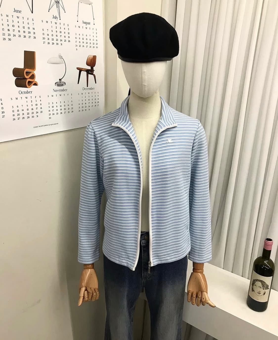 꾸레쥬 로고 단가라 집업 상품이미지6