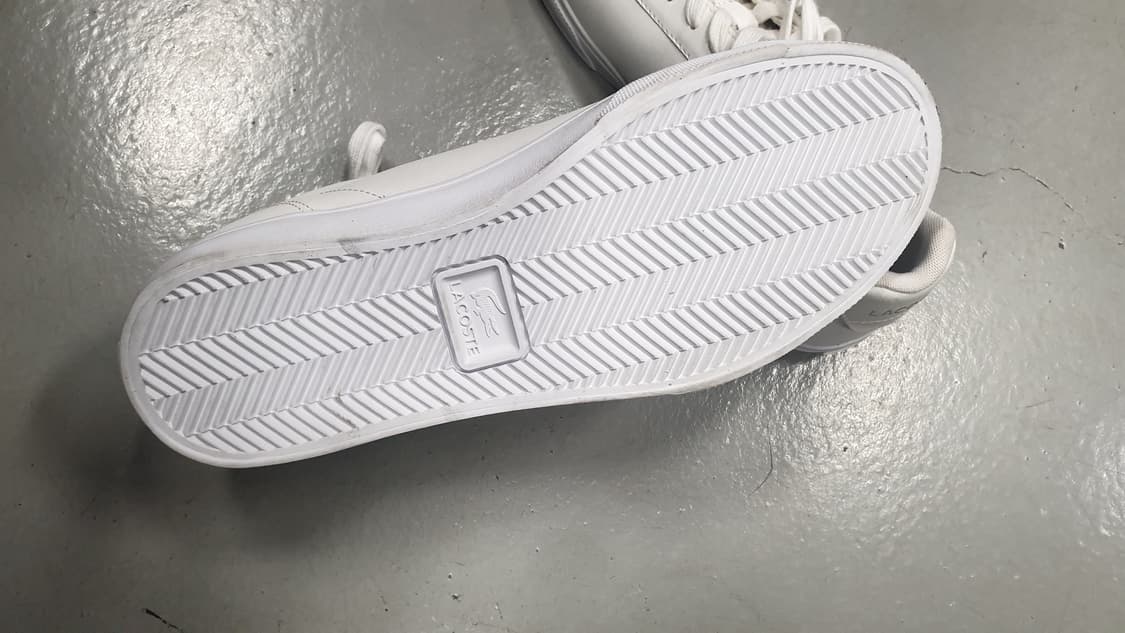 라코스테 화이트 스니커즈 us9 270 새거 상품이미지4