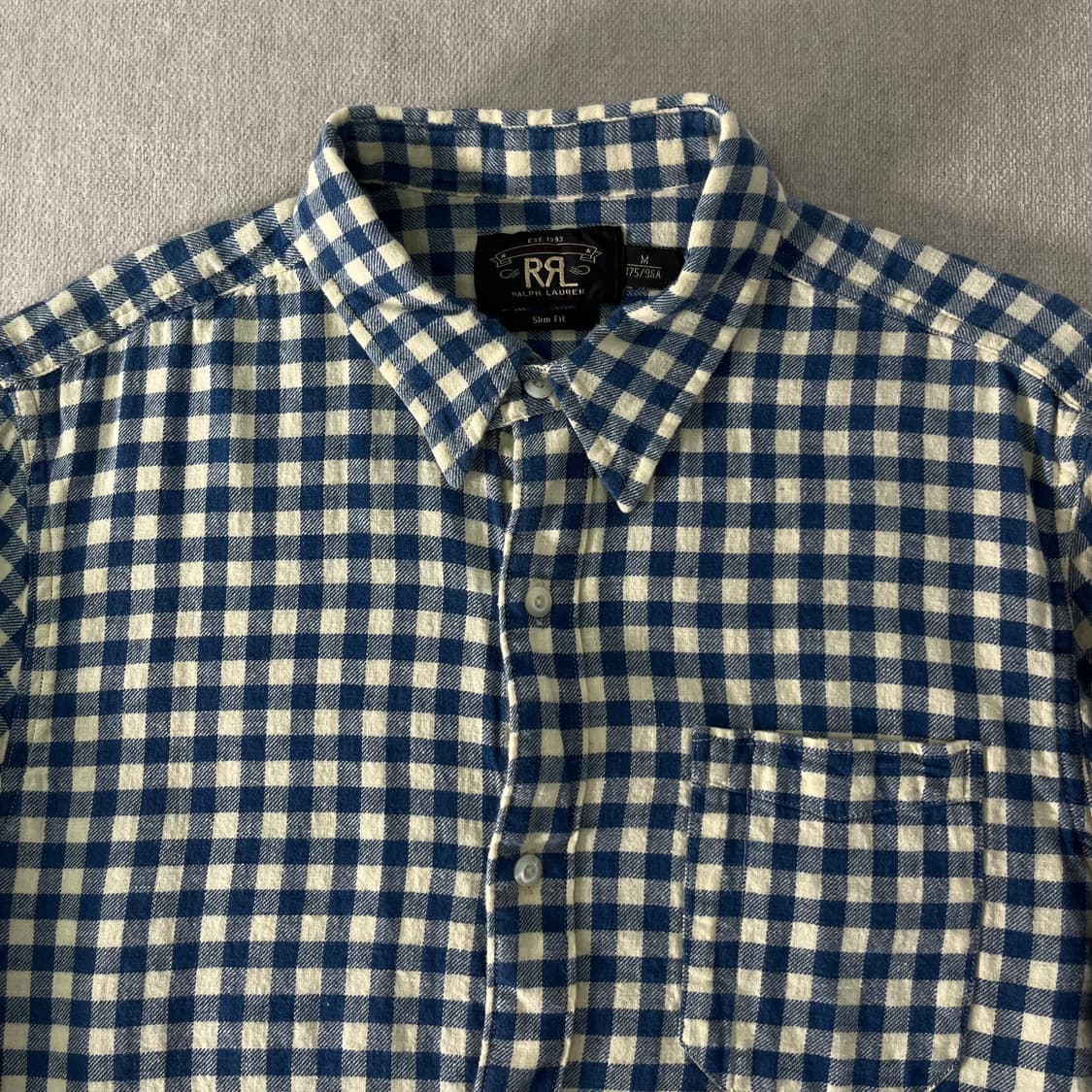 95 폴로랄프로렌 더블알엘 빈티지 체크 린넨 셔츠 상품이미지2
