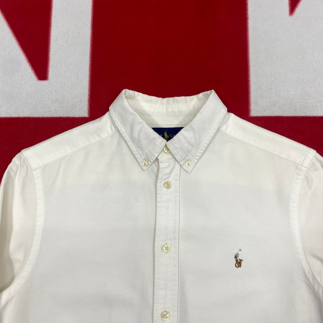 폴로 화이트 셔츠 실측 여성 55-55반  상품이미지3