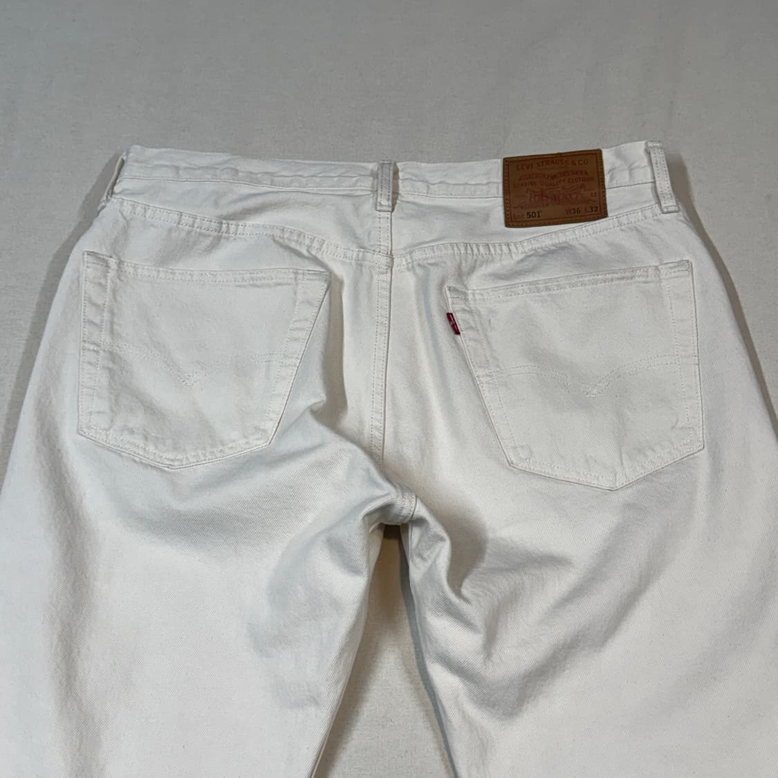 36inch) 리바이스 프리미엄 501 화이트진 데님 청바지 상품이미지2
