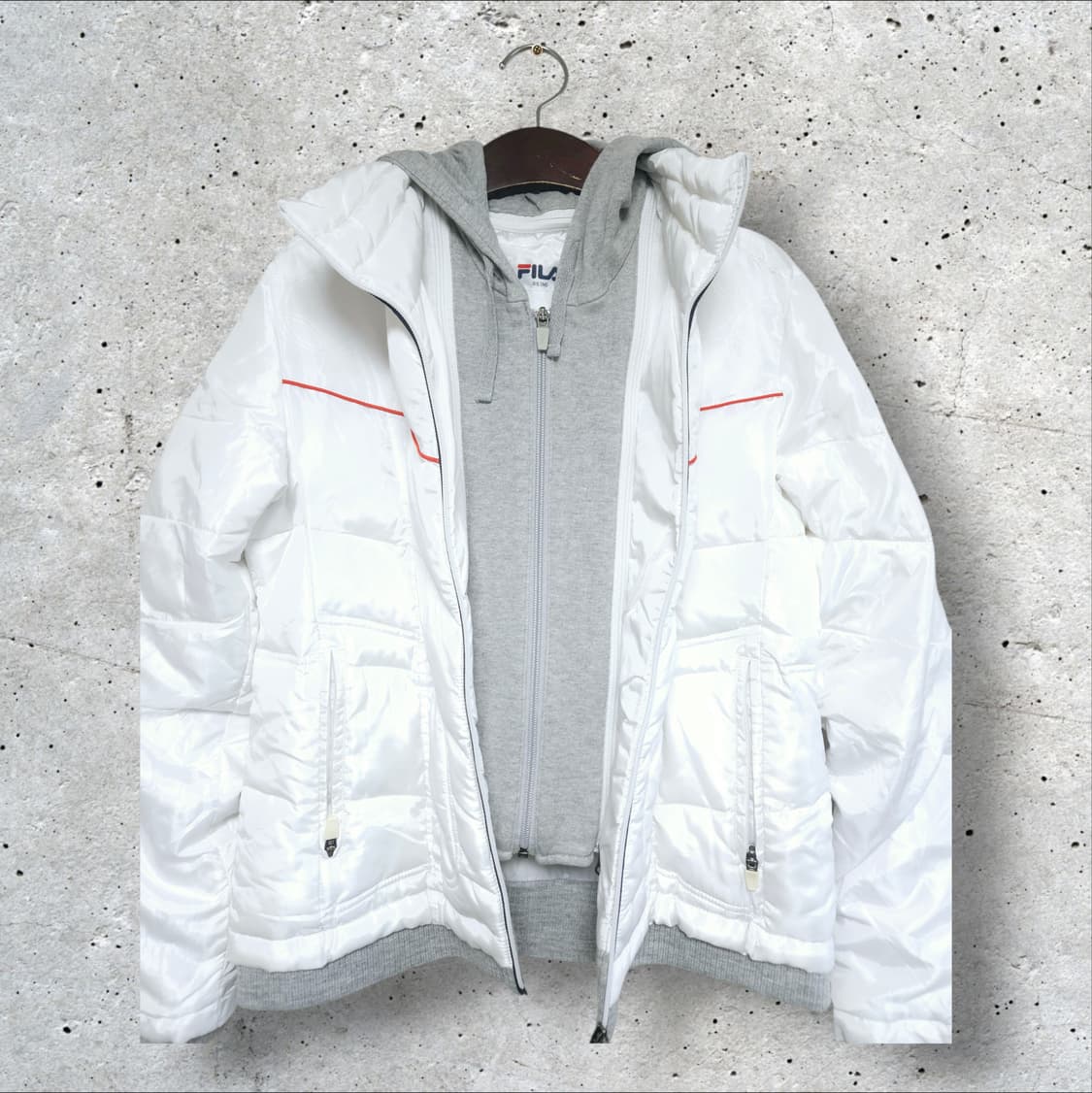 휠라 이중 후드 푸퍼 패딩 (95/M) 상품이미지3