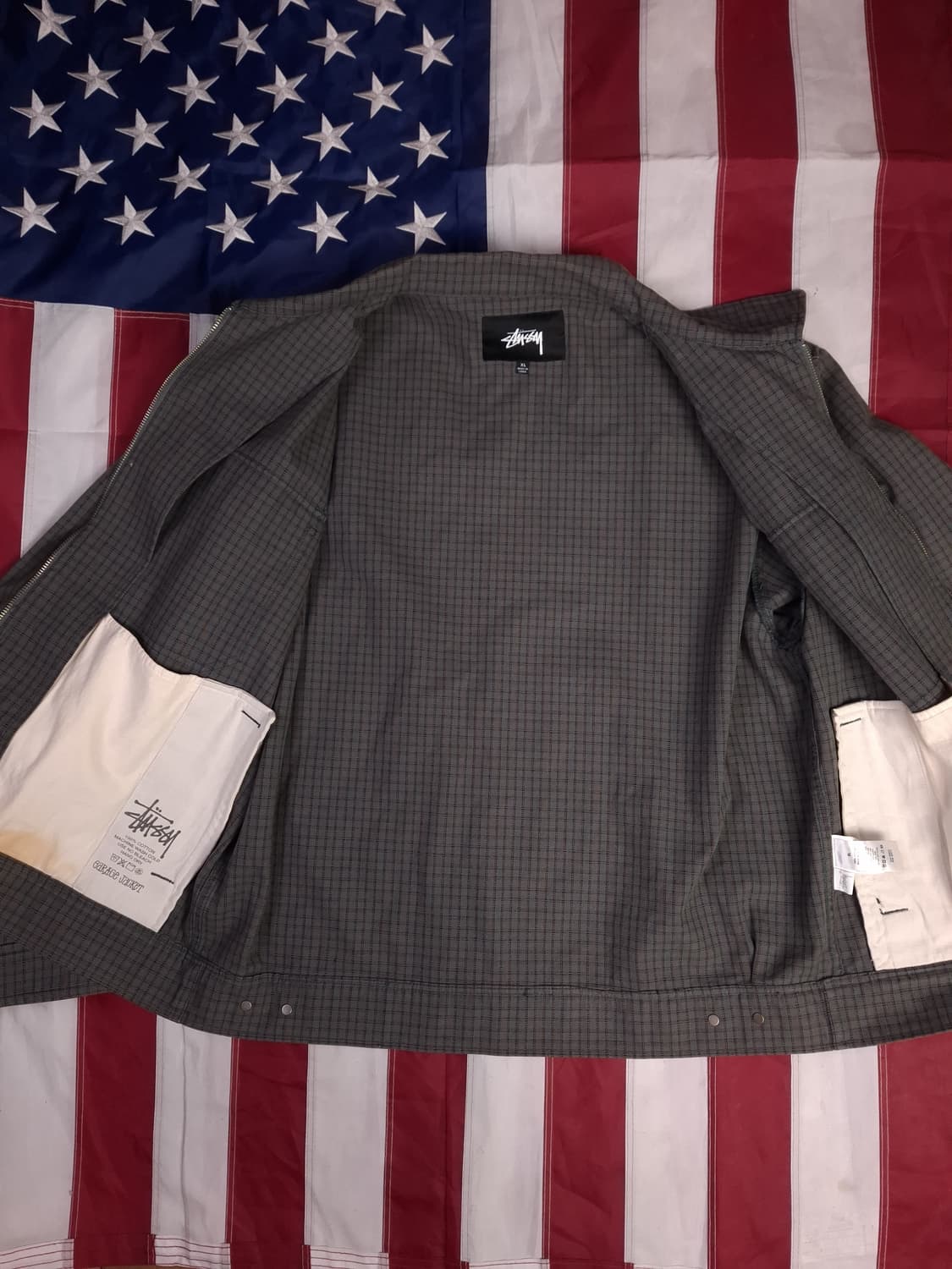 오리지날 스투시 체크 그레이 개러지 자켓 상품이미지9