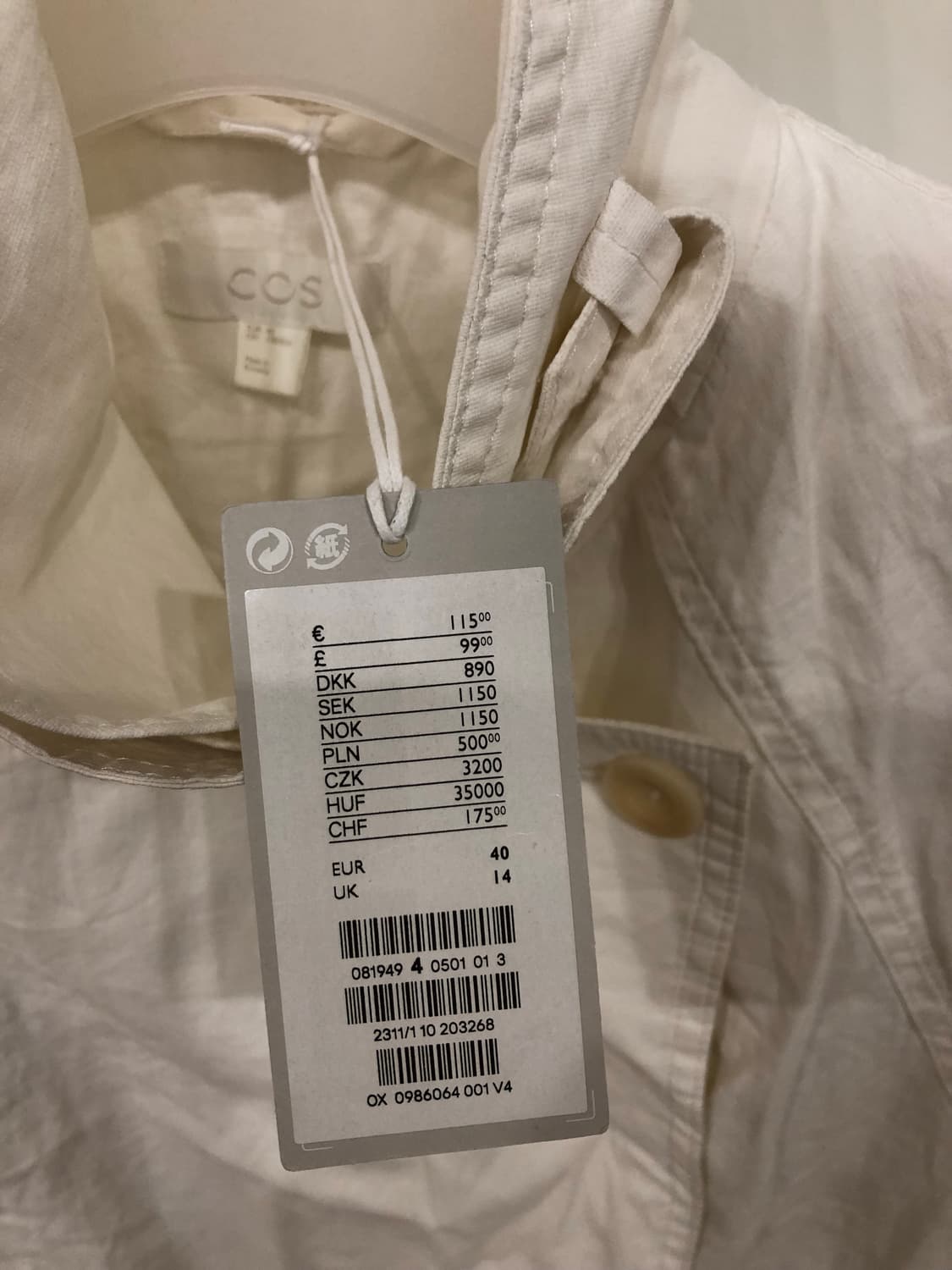 코스 화이프 린넨 자켓 상품이미지7