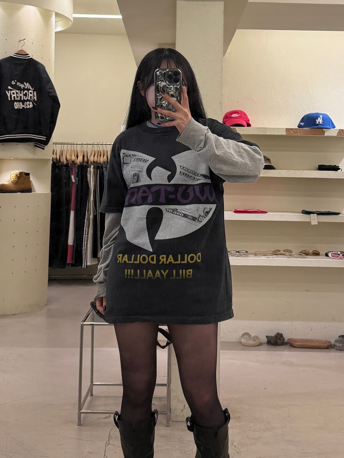 빈티지 우탱 클랜 로고 프린팅 반팔 티셔츠 U1448 상품이미지1