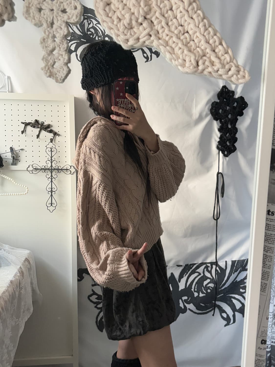 • Beige Hooded Cardigan Zip-Up 상품이미지3