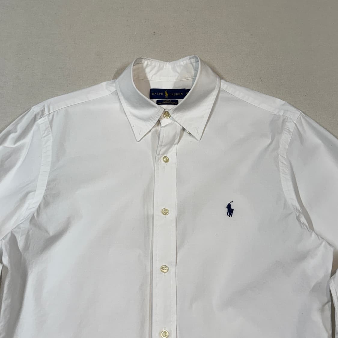 M) 폴로 랄프로렌 클래식 화이트 포플린 셔츠 슬림핏 상품이미지3