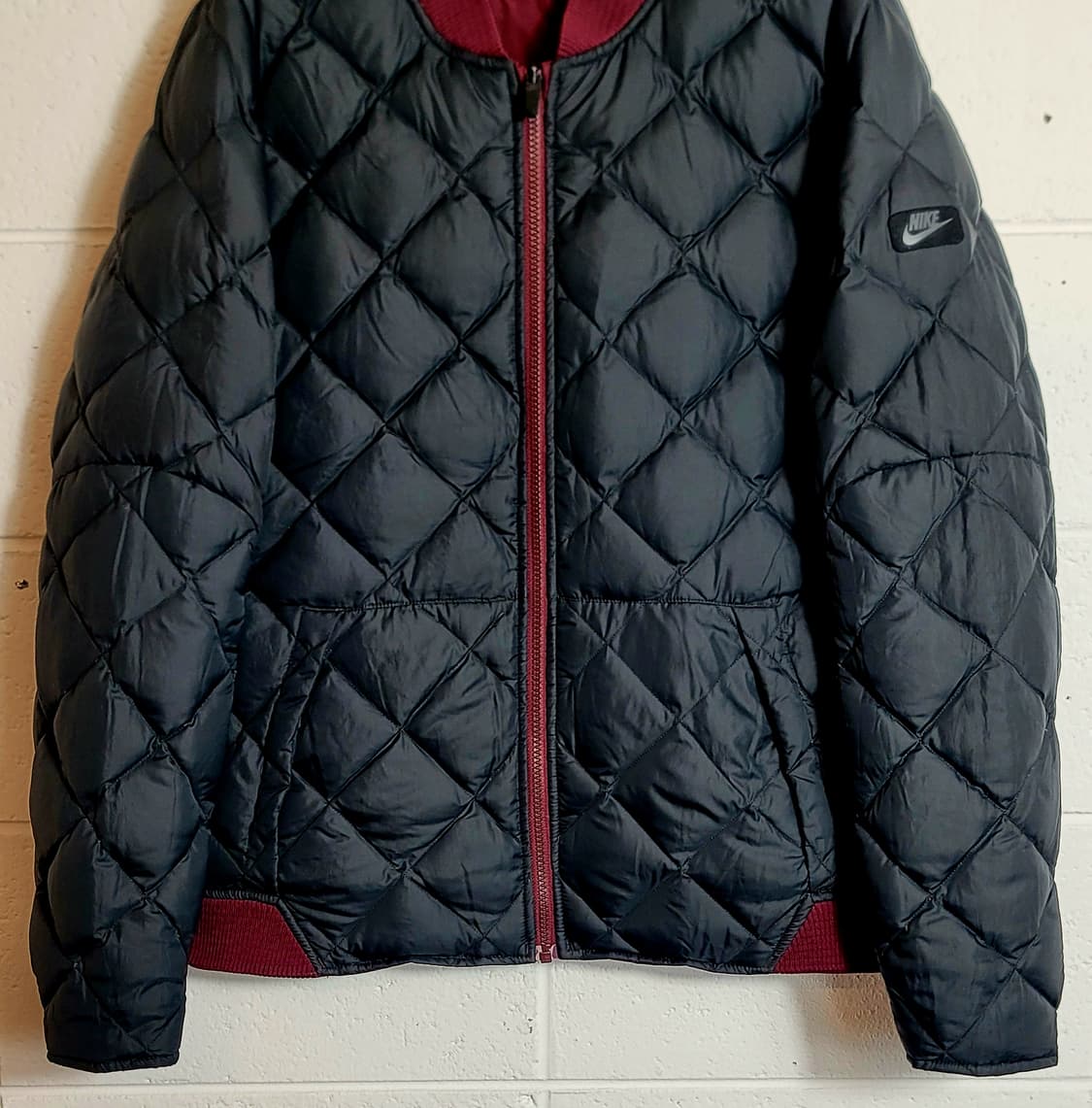 나이키 리버시블(양면) 덕다운(오리털) 패딩 블루종점퍼 판매 상품이미지8