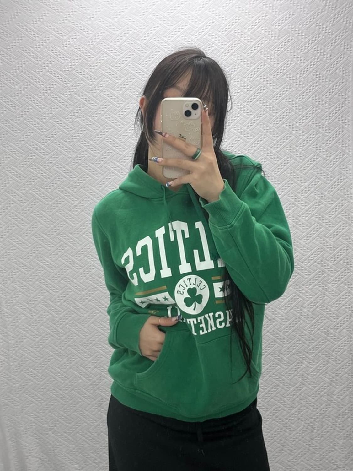 아디다스 보스턴 셀틱스 Y2K 키치 기모 후드티 95 C07787 상품이미지1