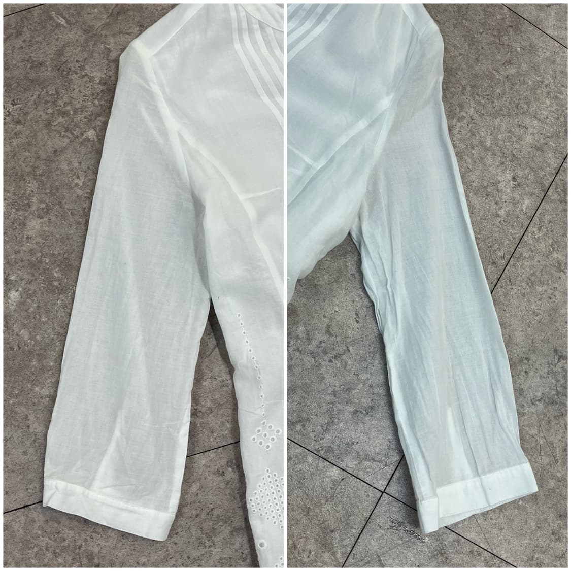 크로커다일 블라우스 화이트 100 #csz3641 상품이미지7