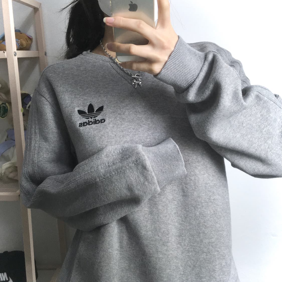 아디다스 그레이 면맨투맨 상품이미지3