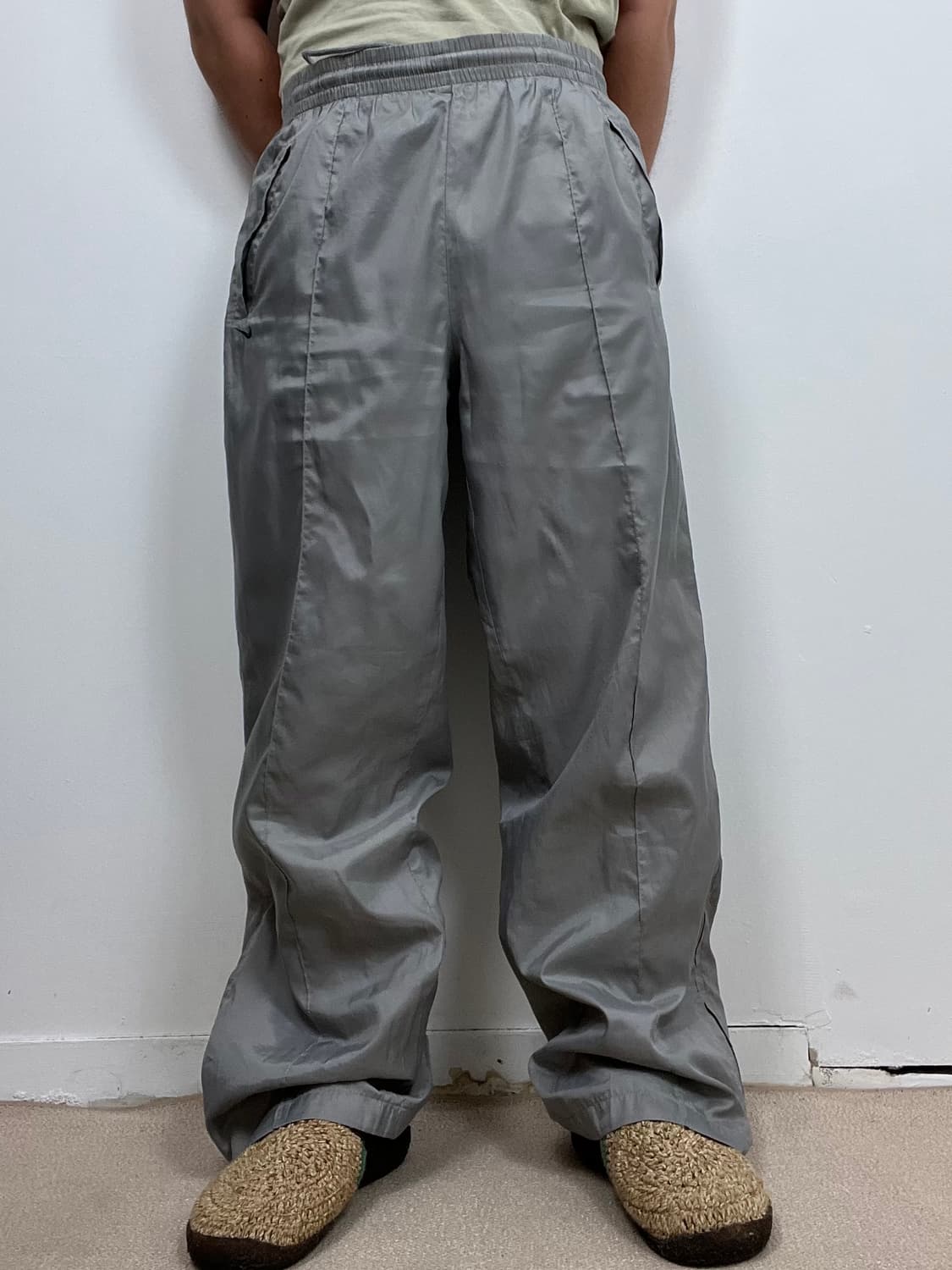 2001 NIKE 나이키 스우시 그레이 우븐팬츠 상품이미지2