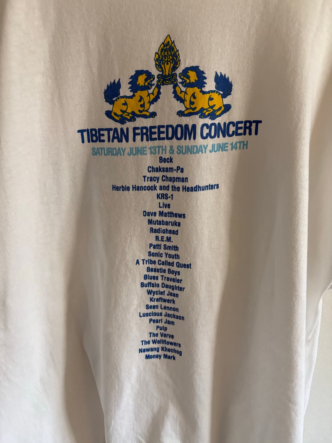 90s Tibetan freedom concert 굿즈 티셔츠 상품이미지3