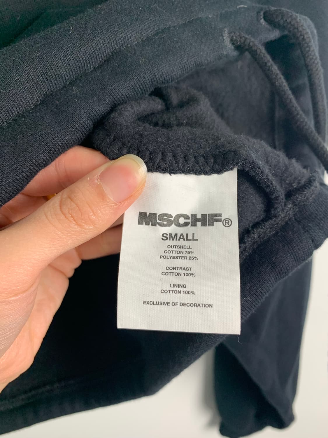 미스치프 사이드집 블랙 크롭 후드티 상품이미지5