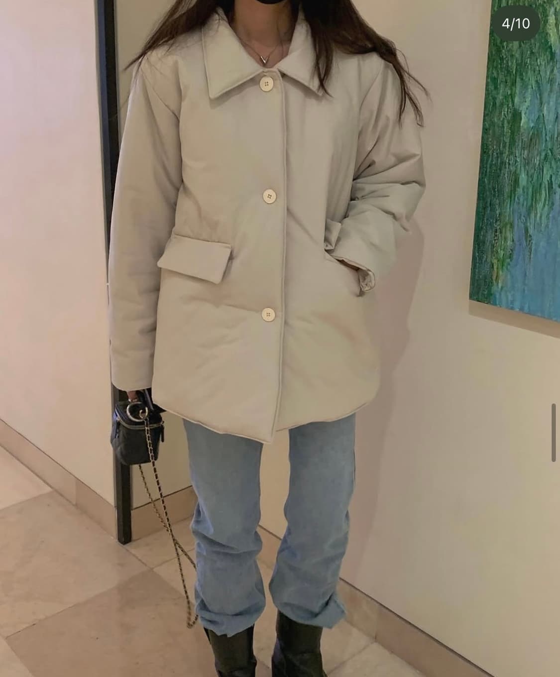 프리티영띵 패딩점퍼 아이보리 상품이미지5