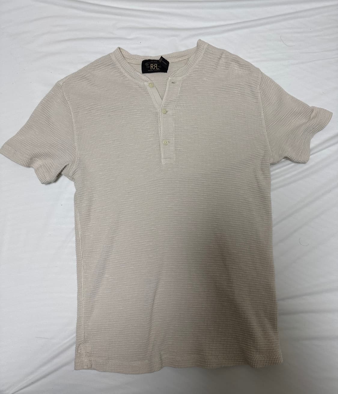 더블알엘 와플 니트 헨리넥 반팔 티셔츠 상품이미지1