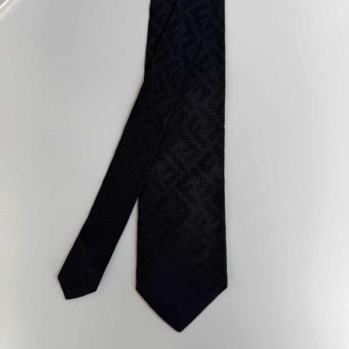 펜디 (FENDI) 블랙 FF모노그램 정품 명품 넥타이 상품이미지1