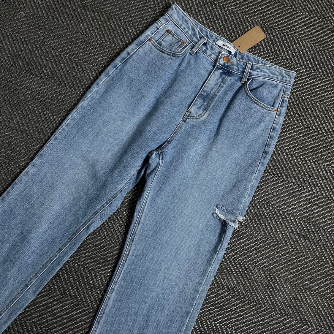 빈티지 우먼스 디스트로이드 슬림 데님 팬츠y 4507 상품이미지1