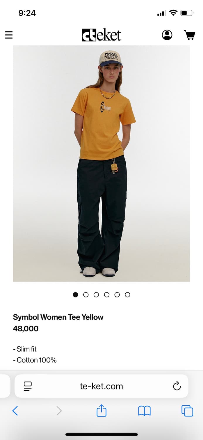 테켓 teket 심볼 우먼티 옐로우 상품이미지2