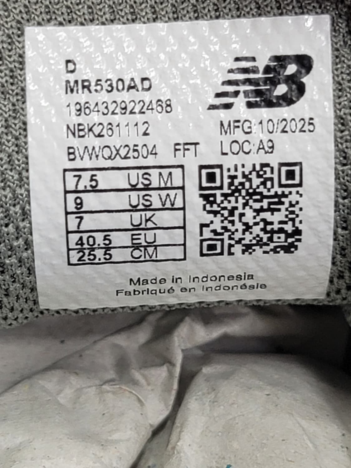 (255)뉴발란스 530 화이트 실버[대전 직거래도 가능] 상품이미지9