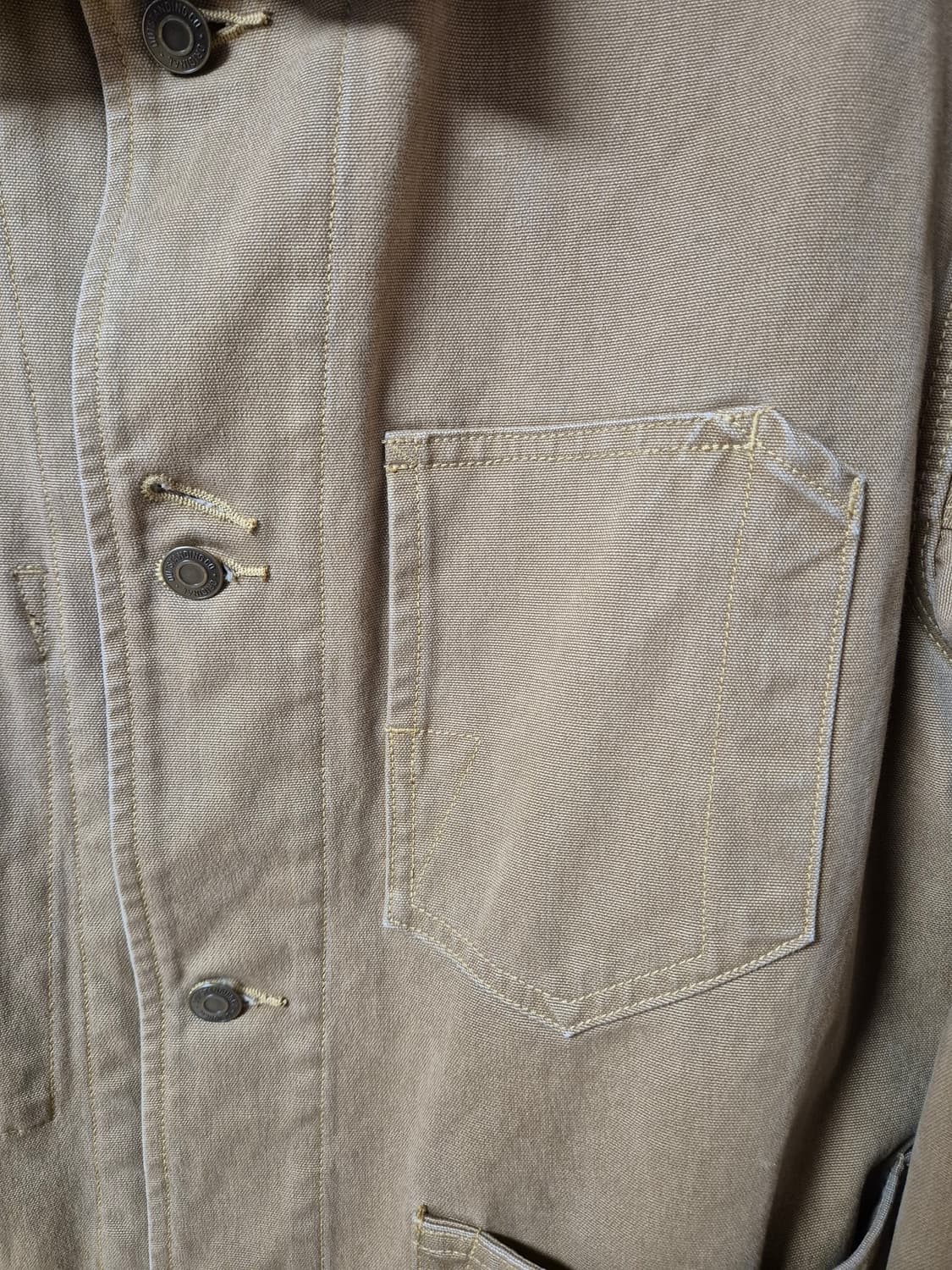 아웃스탠딩 캔버스 커버올 초어자켓 베이지 S 상품이미지4