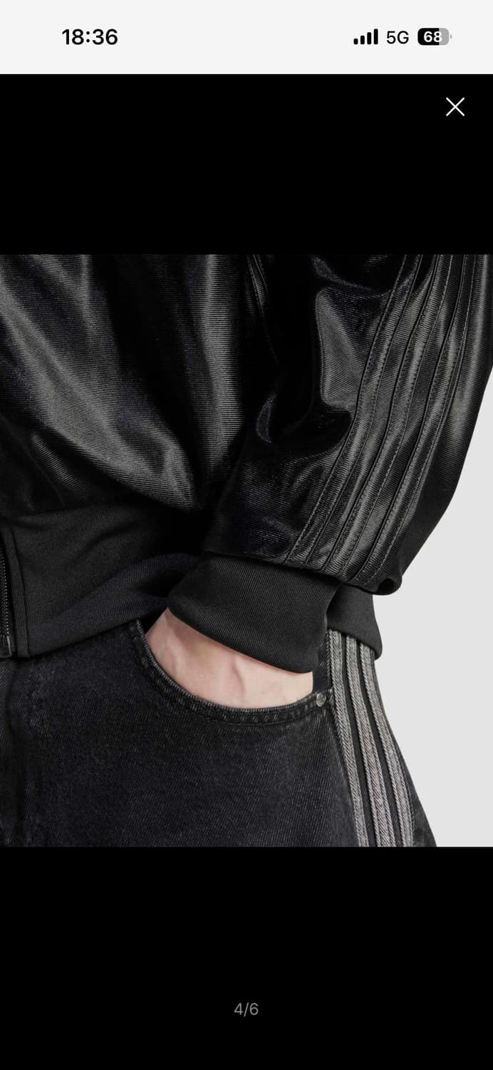 아디다스 메탈릭 트랙탑 유광 져지 블랙 상품이미지3