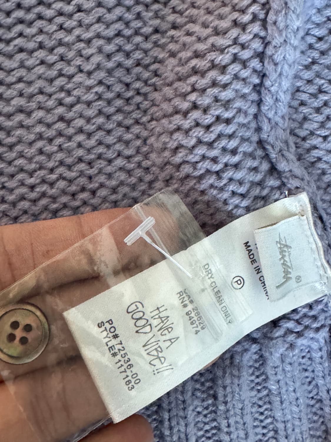 스투시 브러쉬드 가디건 라벤더 상품이미지3