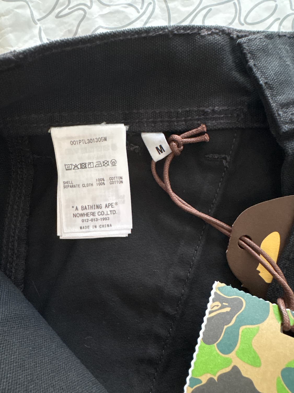 베이프 데님 팬츠 블랙 M 상품이미지6