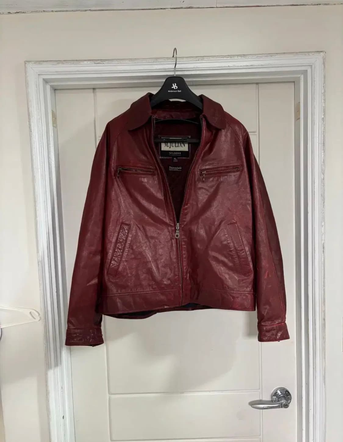 M. JULIAN / 레드 카우하이드 크롭 트러커 자켓 / 2xl 110 상품이미지1