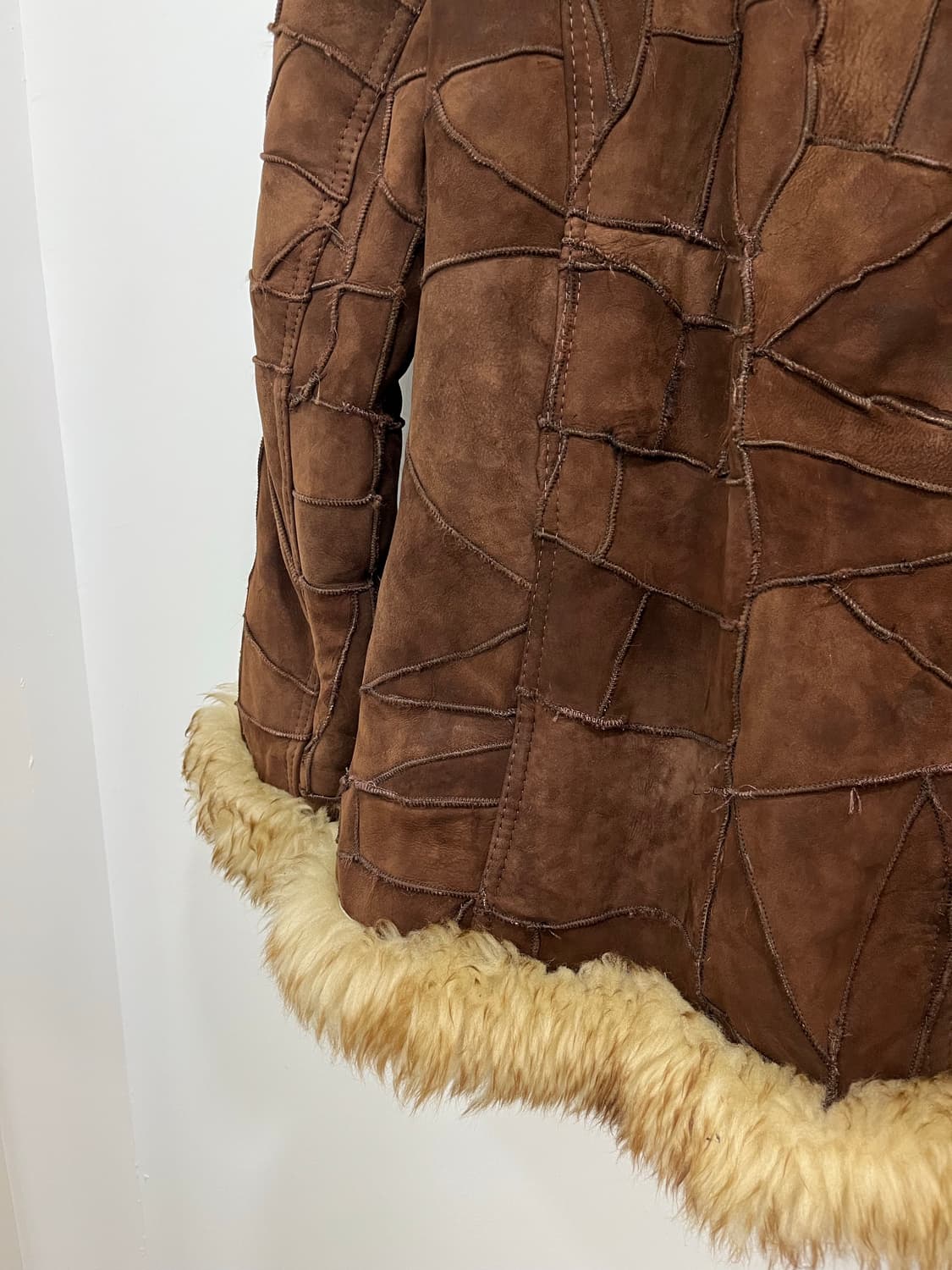 일본 빈티지 갸루 브라운 퍼 무스탕 코트 상품이미지7