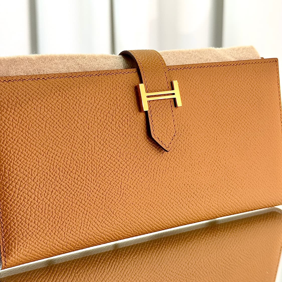 [새상품급/풀구성] 에르메스 베안 장지갑 앱송 & 골드 상품이미지6